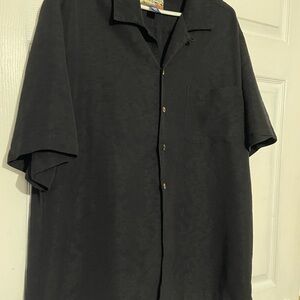 Havana Jack’s Cafe Men's Black Casual Button Down Shirt
